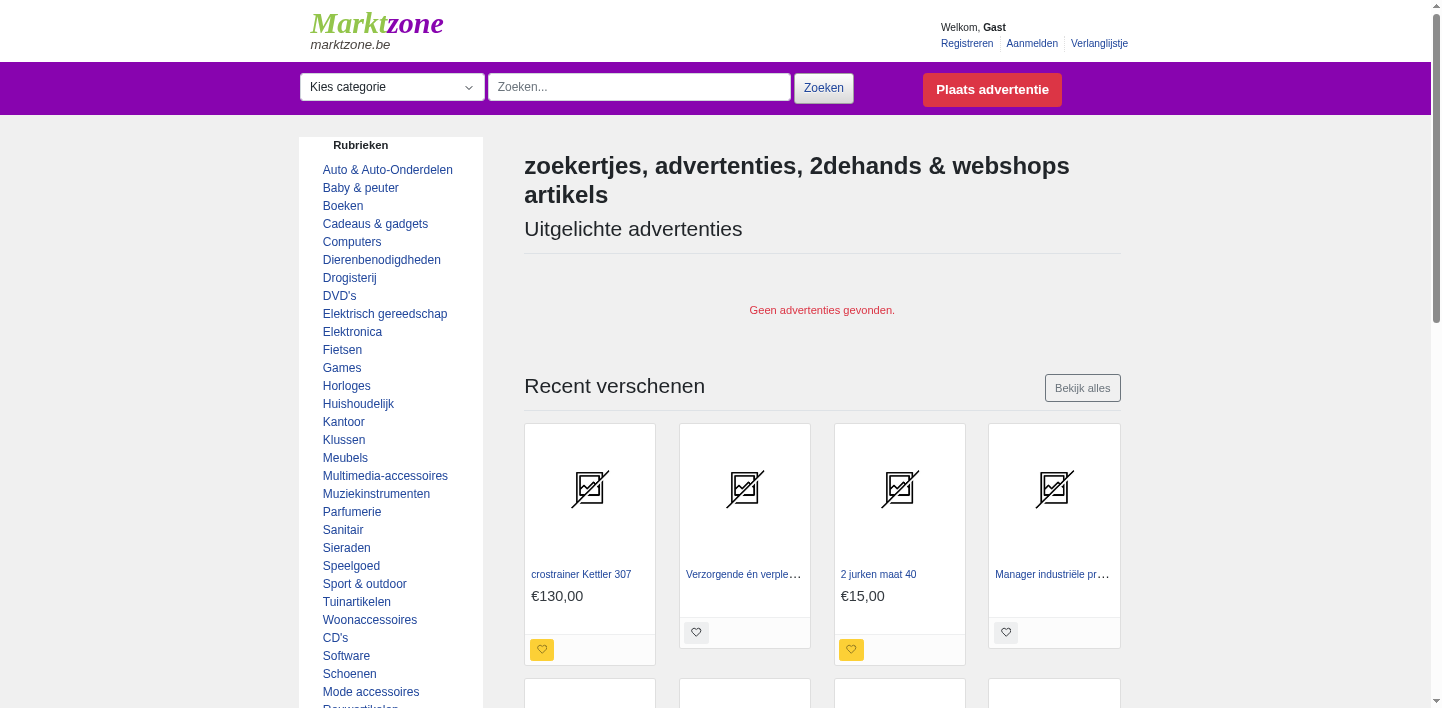 marktzone.be screenshot